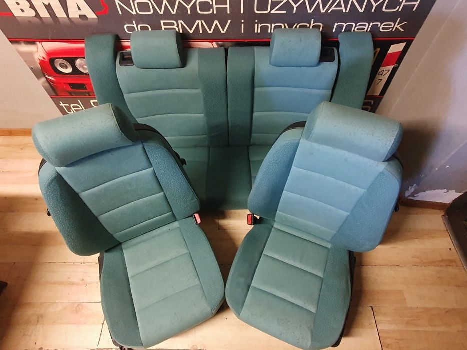 BMW E36 Compact Fotele Kanapa Zielone Polift Tkanina Ammonit/Tuerkis