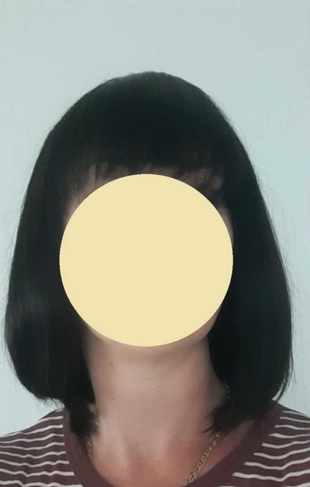 Перука з натурального волосся парик натуральные волосы 30, 28см амбре