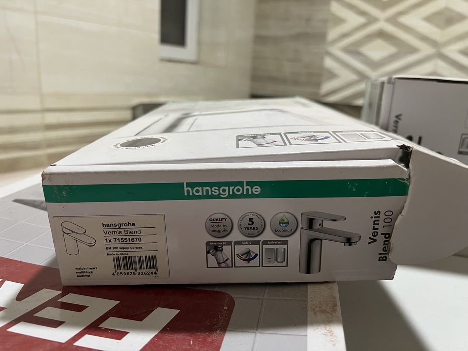 Змішувач hansgrohe Vernis Blend для раковини з зливним набором