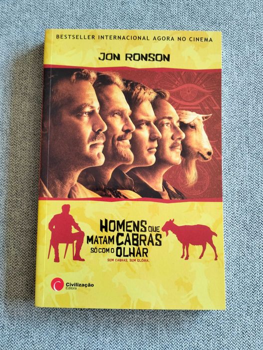 Livro "Homens que matam cabras só com o olhar" Jon Ronson
