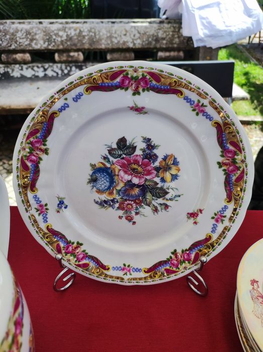 Pote de Porcelana com Prato Limoges