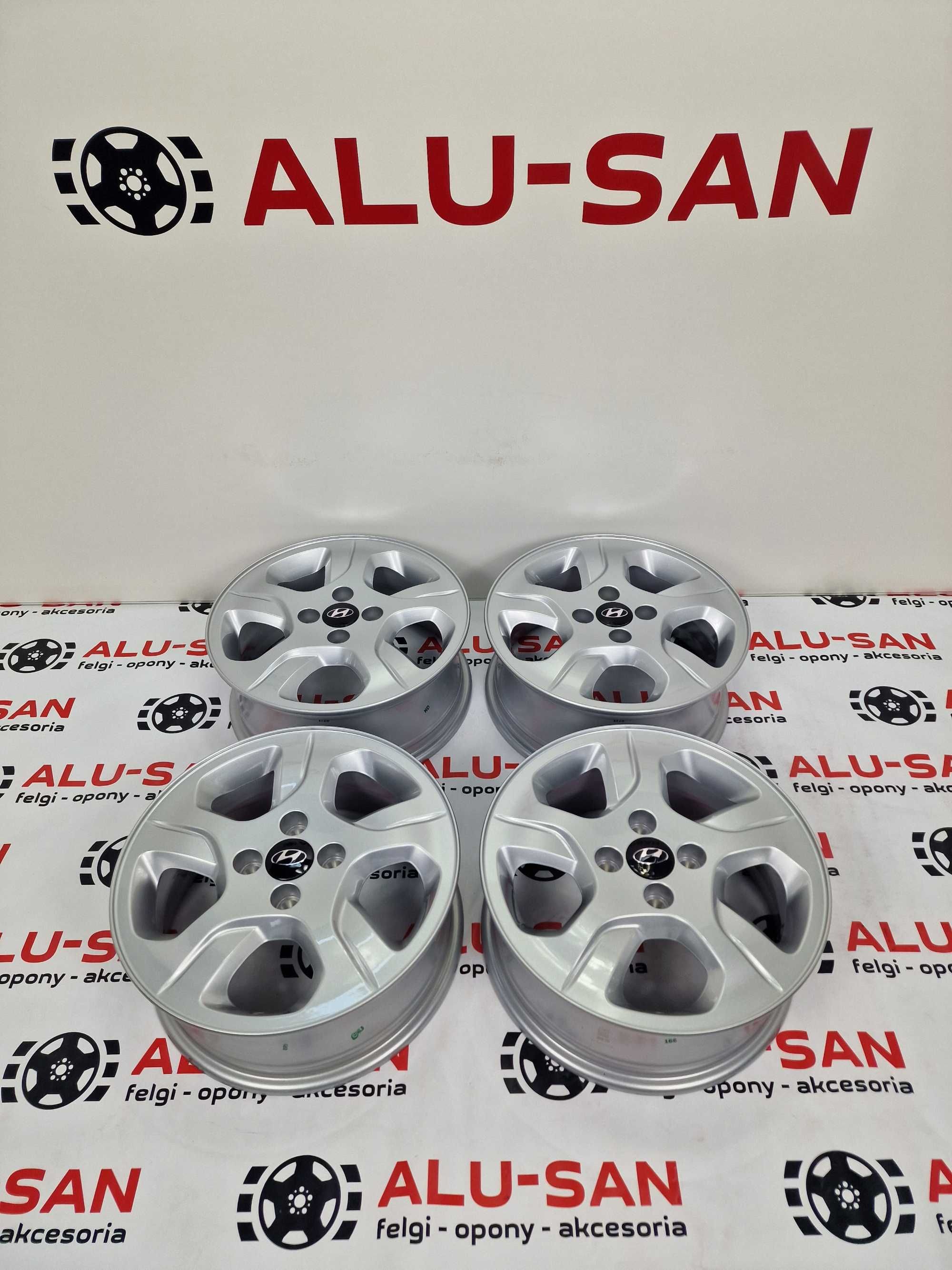 NOWE alufelgi HYUNDAI 15" 4x100 ACCENT ATOS GETZ i10 i20 Srebrne