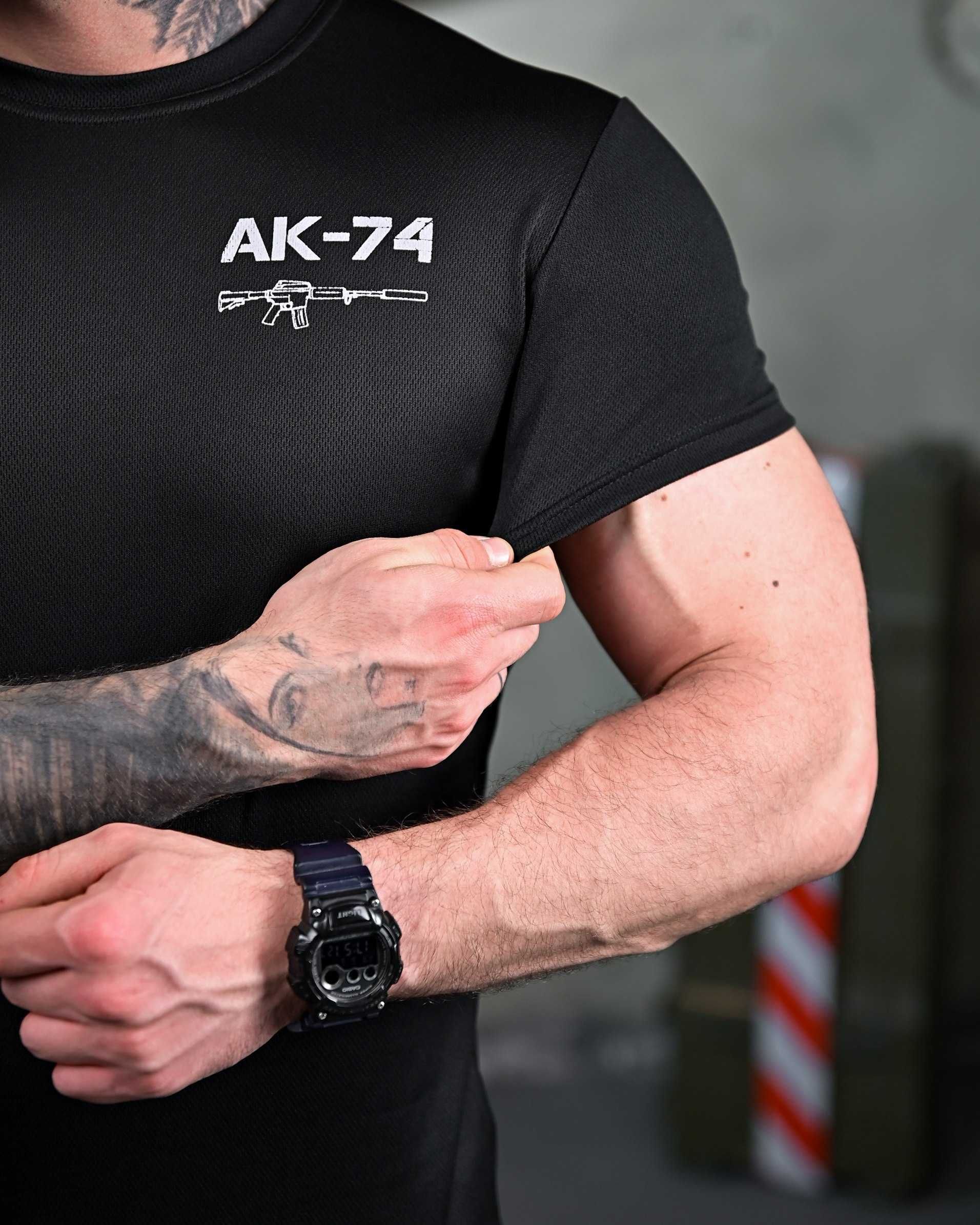 Тактична футболка AK-74 чорна Coolmax  Без передоплати!