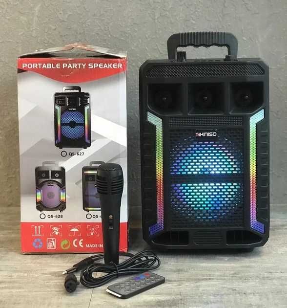 Мp3 Bluetooth колонка валіза,Kimiso QS-627з караоке, з світломузкою