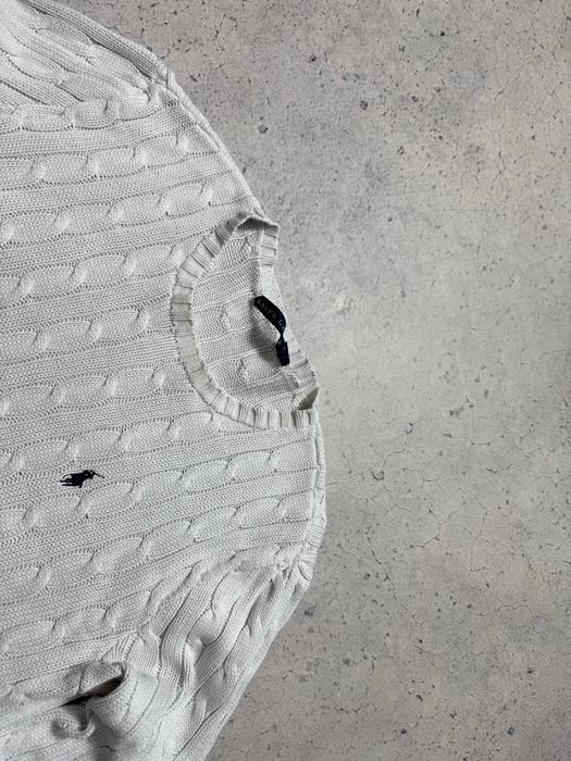 Женский Вязаный Свитер Polo Ralph Lauren Оригинал Белый M-L