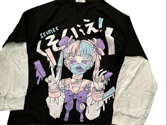 Лонгслів з аніме принтом alt anime y2k