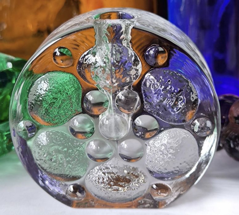 Patera mlecznik salaterki piękne stare kolorowe szkło