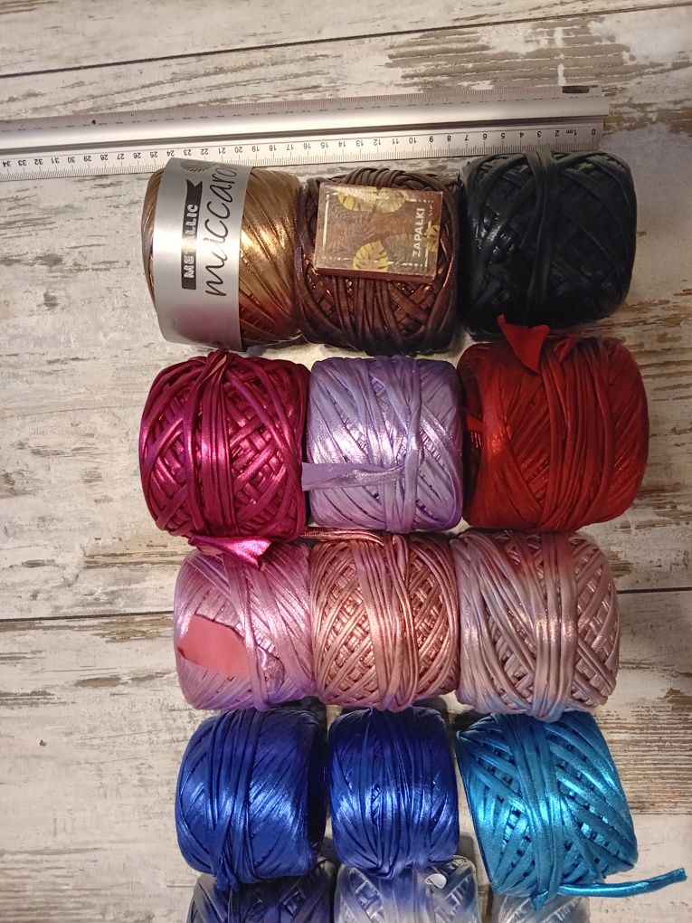 Przędza metallic metaliczna T-shirt yarn