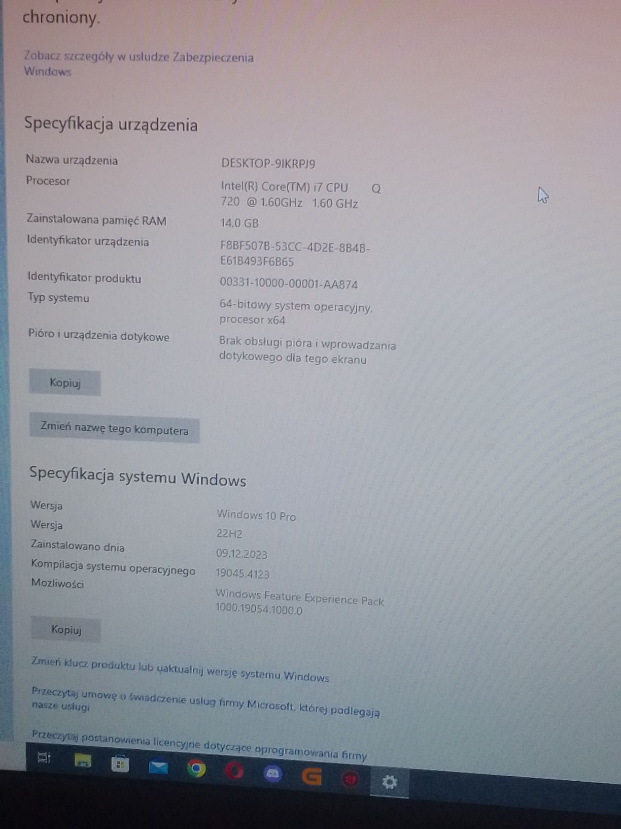 Laptop Asus rog (używany) 14gb ram