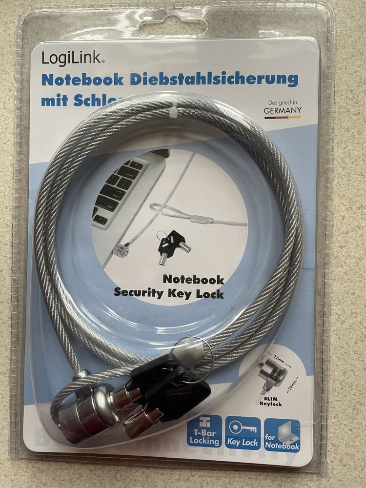 LogiLink linka , zabezpieczenie do laptop, notebook,  blokada