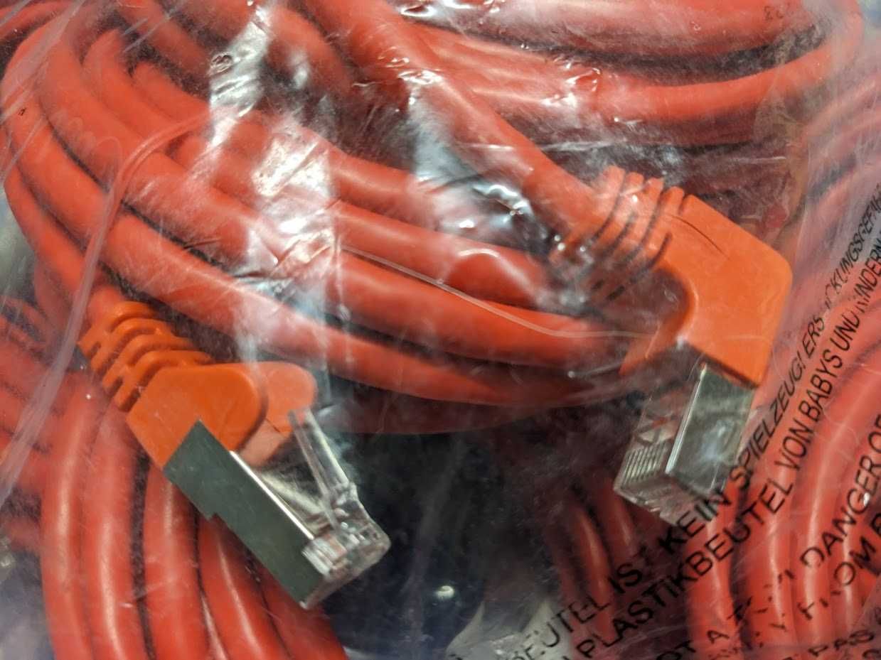 Kabel przewód sieciowy LAN ethernet skrętka patchcord 10 x 5m CAT6