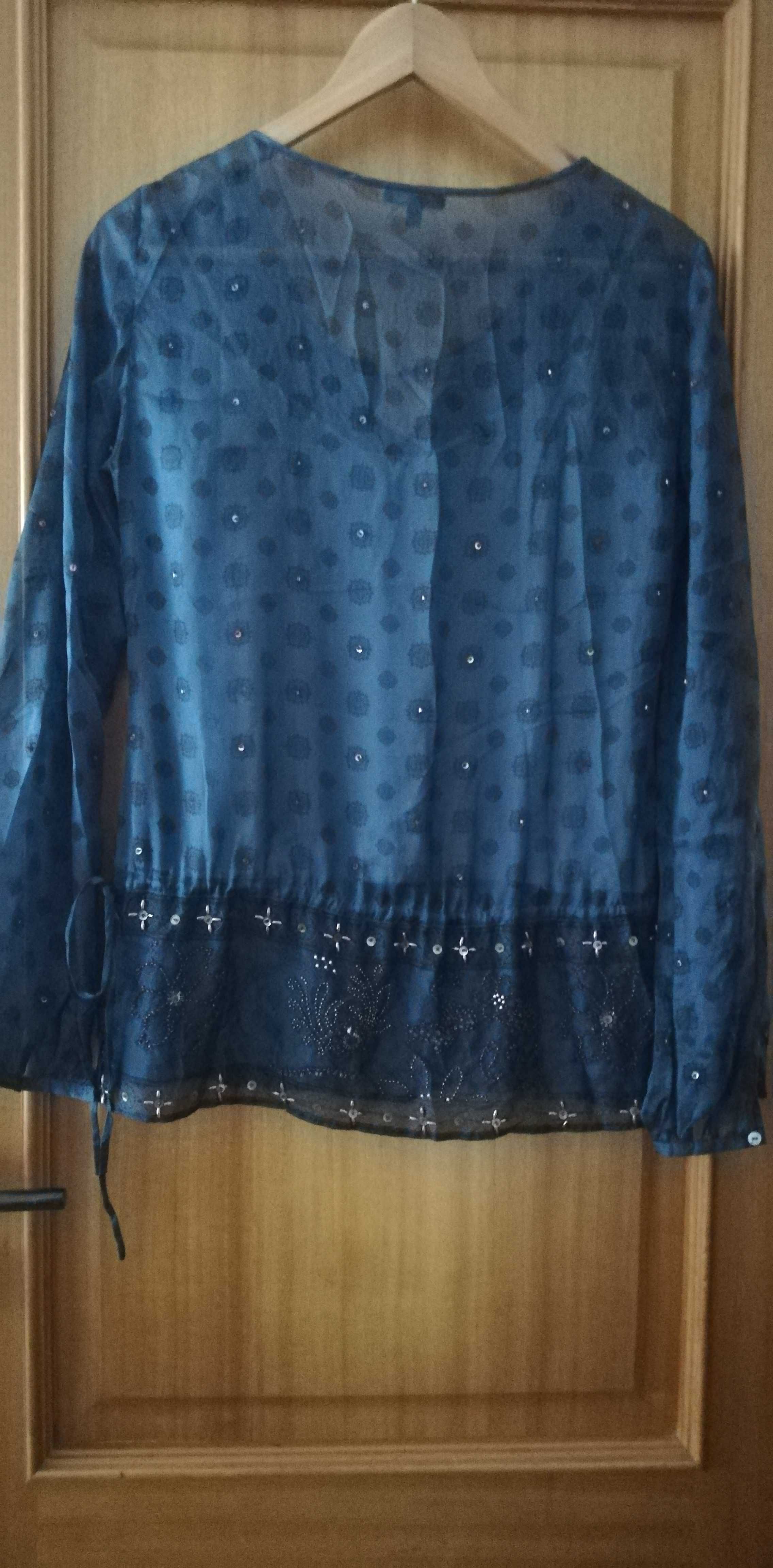 Blusa com top em Seda Massimo Dutti - M