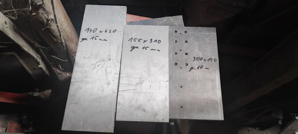Kilkanaście sztuk Blachy aluminiowe formatki aluminiowe 10mm 12mm 15mm