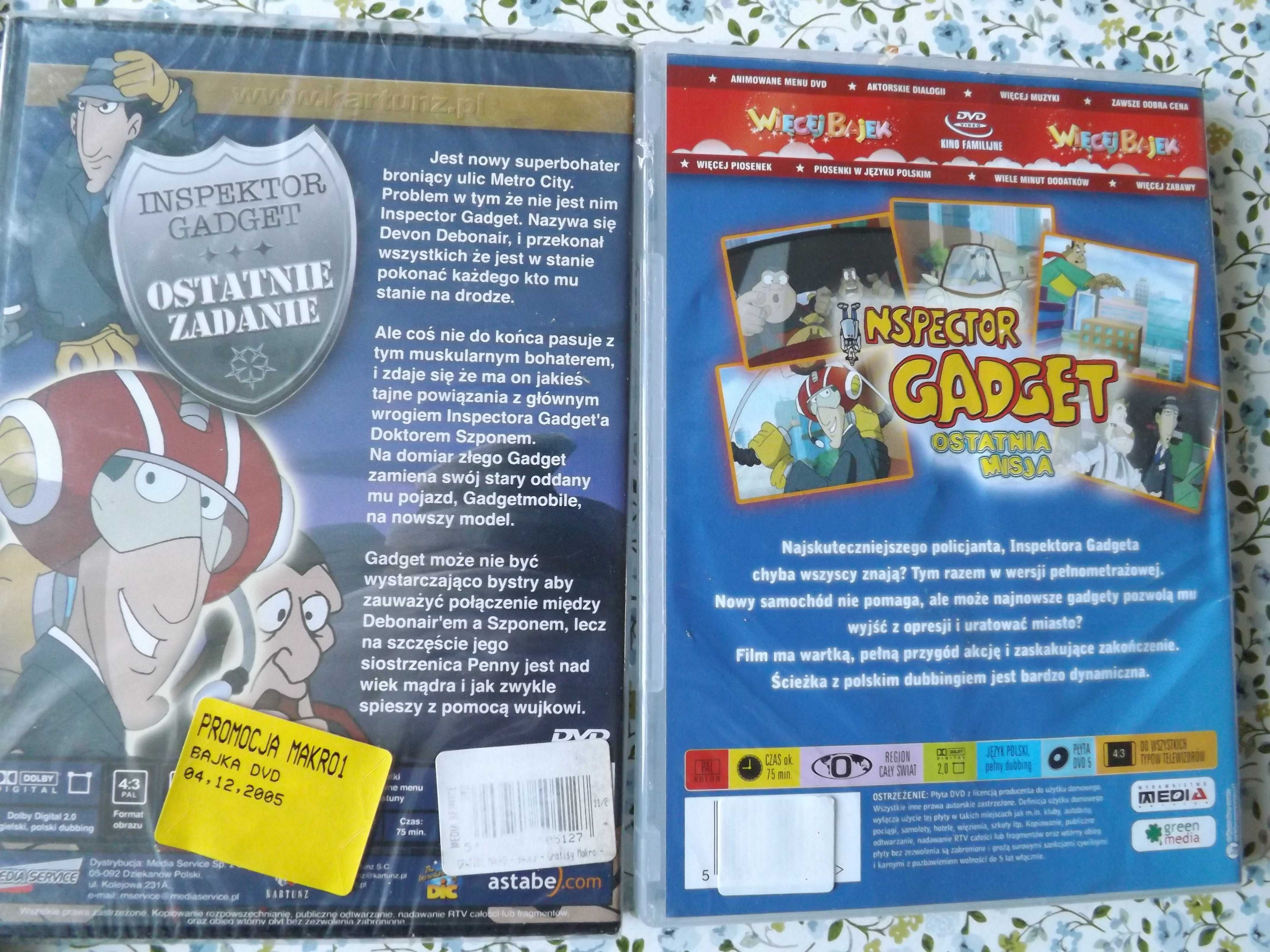 Inspektor Gadget dvd bajka film gadżet