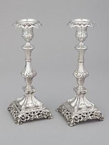 Par de serpentinas antigas em prata