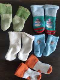 Набор теплых носочков для малыша 0-3, 3-6 мес, носочки