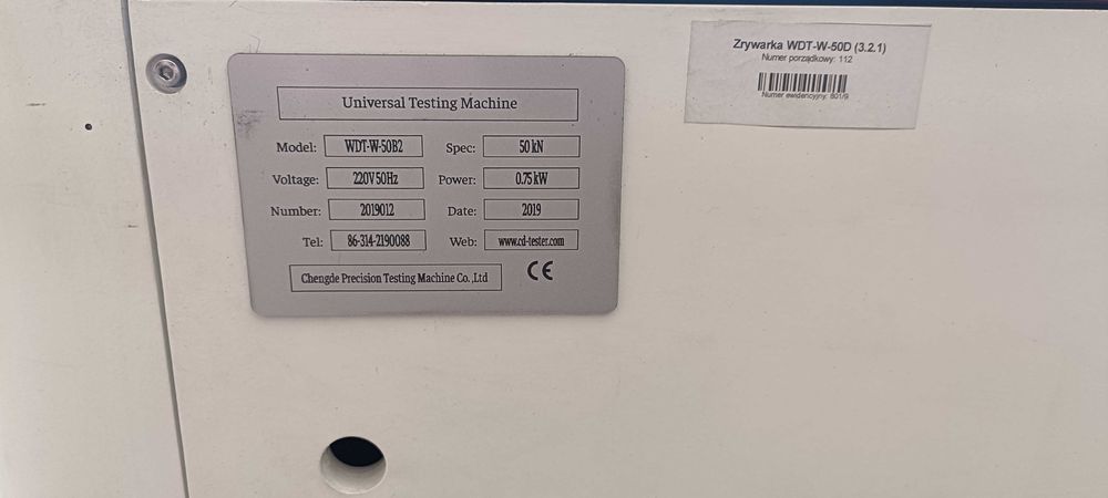 Zrywarka,Maszyna Wytrzymałościowa