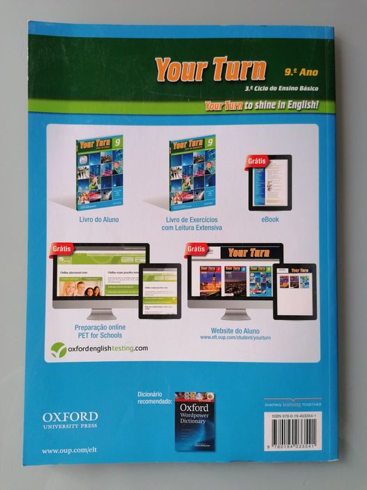 Your Turn - Manual e Livro de Exercícios - Inglês 9°Ano