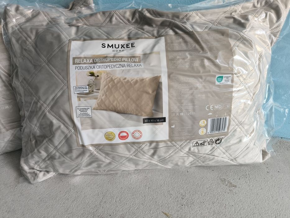 Poduszka ortopedyczna Smukee Relaxa 60x40x16 beżowa 2 szt