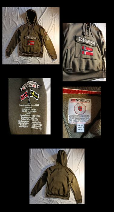 Geographical Norway Expedition Hoodie (L)

тепла оливкова худі з вишив