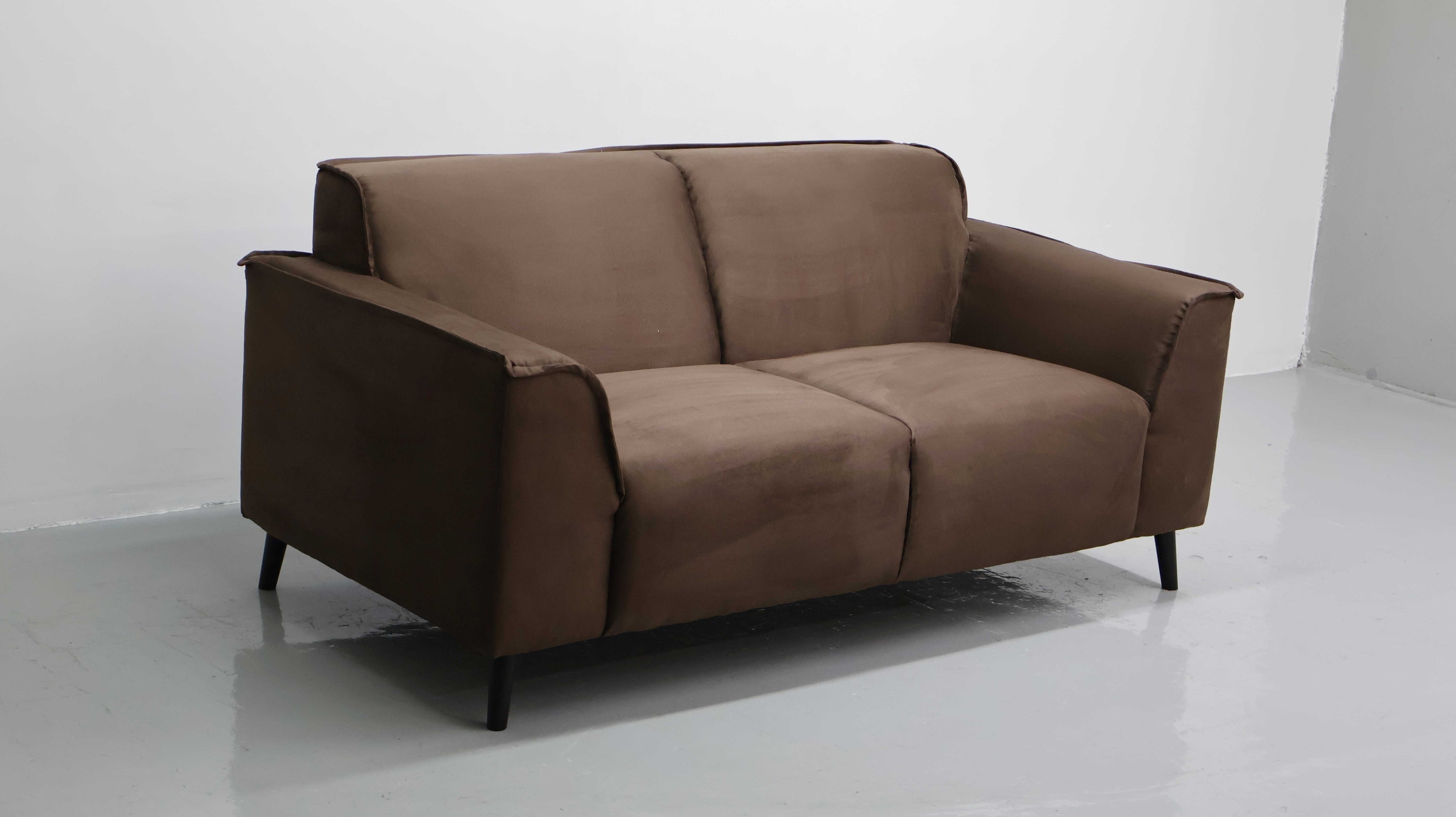 THG design NOWA SOFA 2- osobowa kanapa brązowa tkanina salon poczekal
