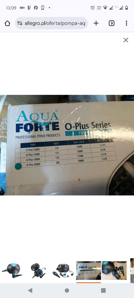 AquaForte Pompa filtrująca O-Plus 2000