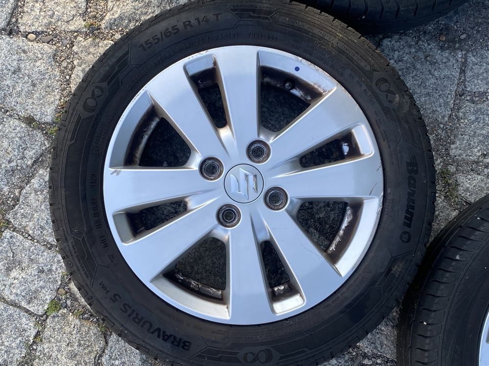 Koła alufelgi 4x100 Suzuki Swift Opony Barum 155/65 r14 lato