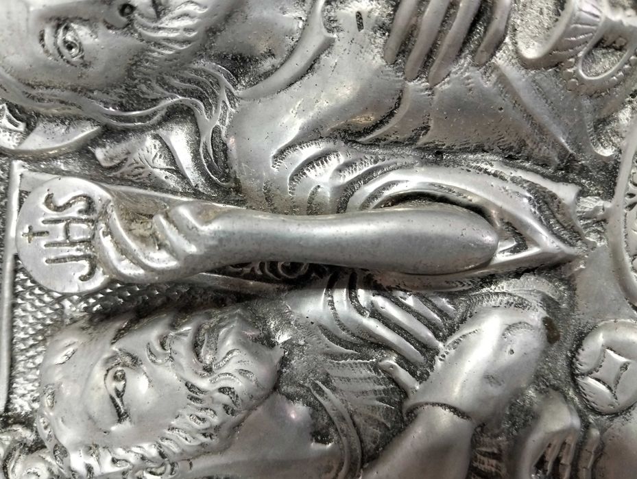 Quadro em metal da ultima ceia