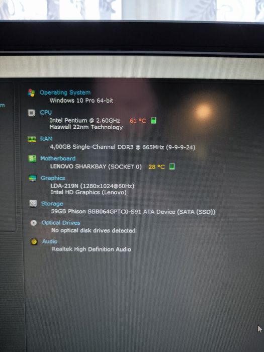 MiniPc Mini komputer Lenovo M93 Tiny 10ax s0mq00