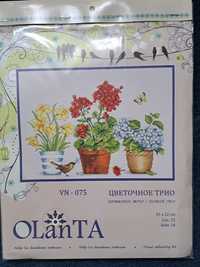 Набір для вишивання хрестиком OLanTa VN-075 Квіткове тріо