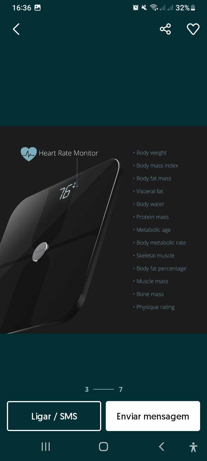 Balança monitor prozis smart scale como nova