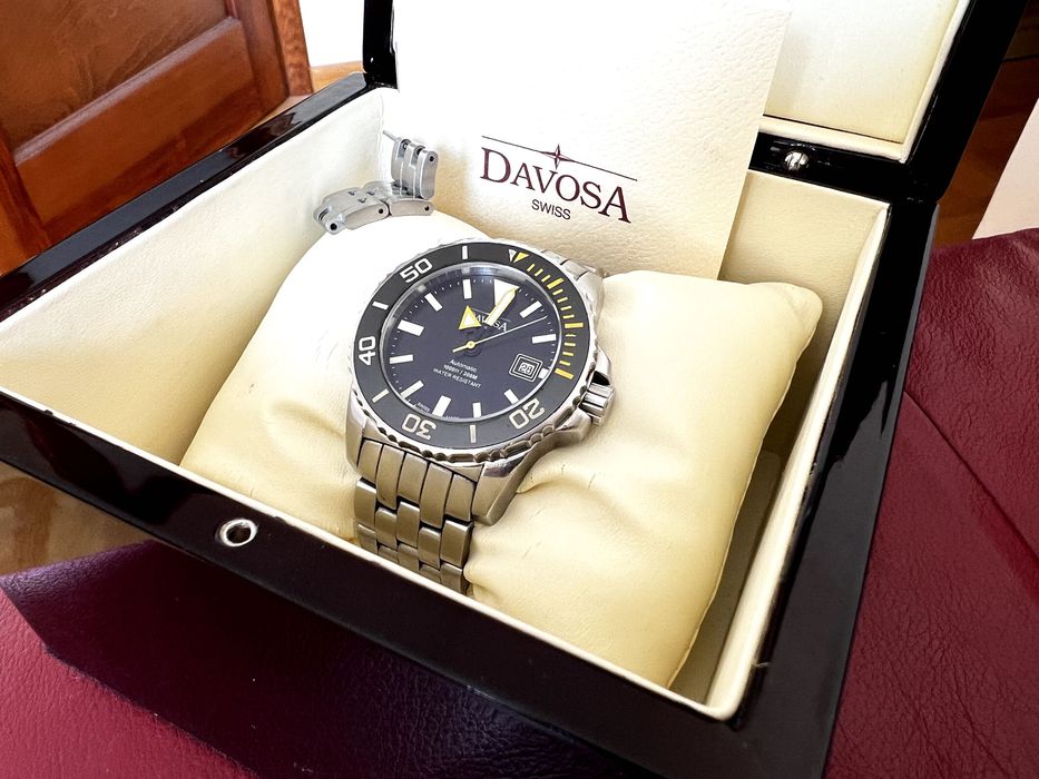 Zegarek Davosa Argonautic, diver 300 m, szafir, ceramiczny bezel