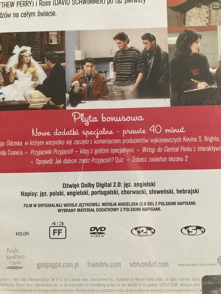 Kolekcja Przyjaciele DVD sezon 1-10 FRIENDS