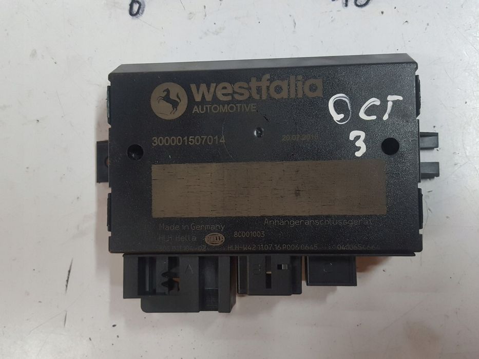 SKODA OCTAVIA 3 III 13-16r MODUŁ STEROWNIK HAKA 300001507014