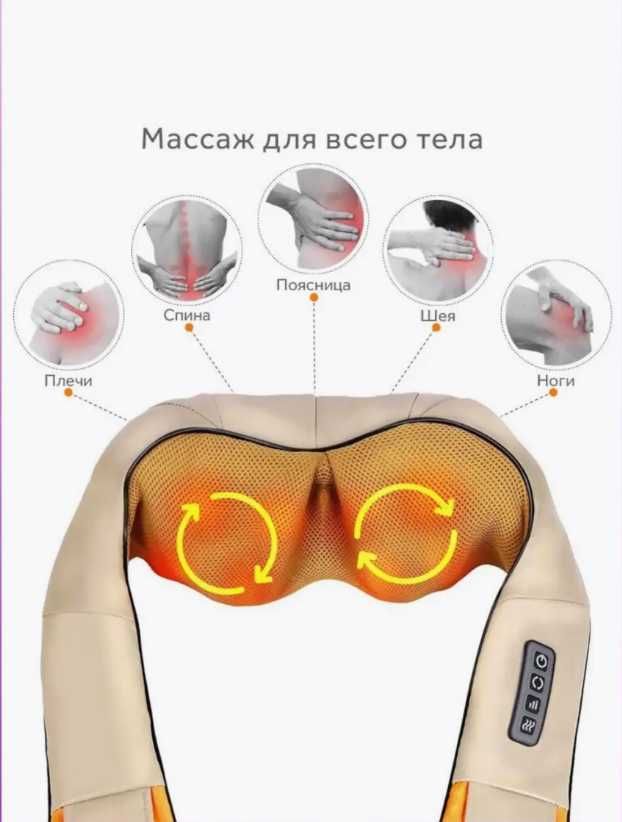 MASSAGER OF NECK KNEADING Роликовий масажер для шиї та спини масажер