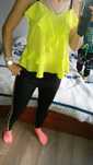 Top tshirt tunika asos lużna 36 limonka