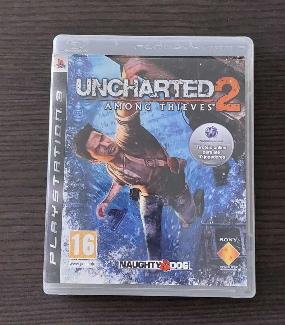 Uncharted 3 (em caixa de Uncharted 2) PS3