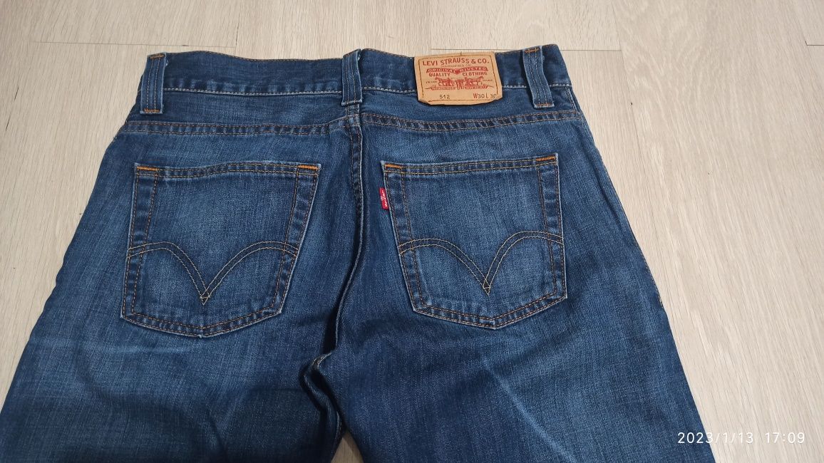 Spodnie jeans levis 512. W30L30