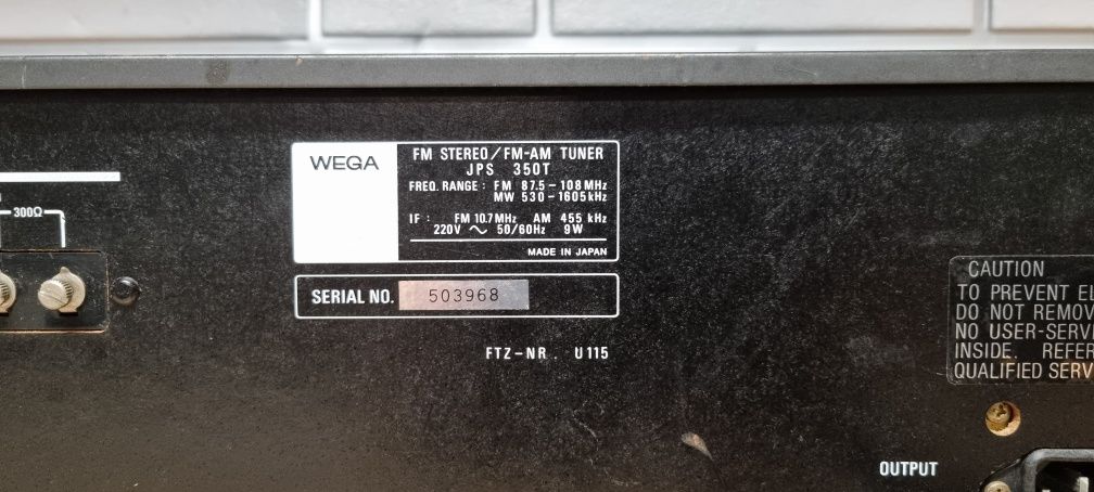 Tuner radiowy SONY WEGA JPS 350T .Japan