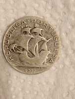 2 moedas da República Portuguesa em prata