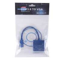 Переходник внешняя видеокарта USB 2.0 3.0 - VGA D-Sub 1080 p