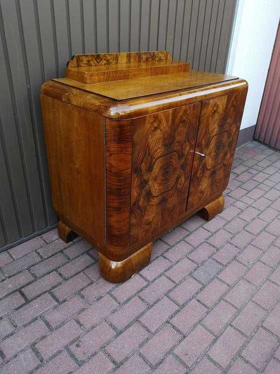 Komoda ART-DECO Orzech-Dąb Zgrabna Stara Antyk Politura Po Renowacji.
