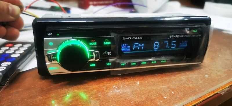 АВТОМАГНІТОЛА з bluetooth usb microsd 1 din з пультом шахтою кабелями