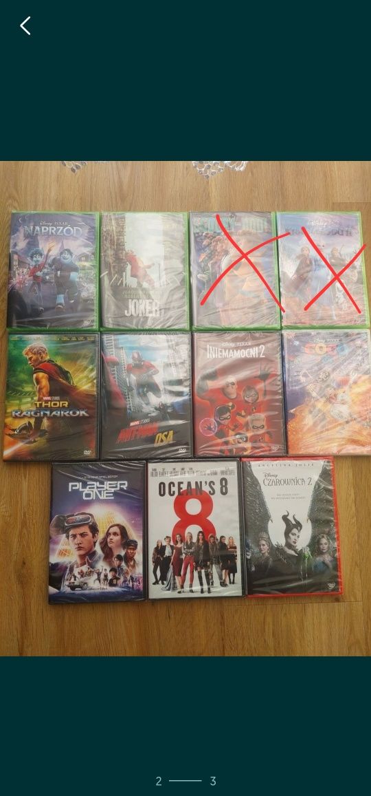 9x Filmy DVD Ragnarok Antman Joker i inne