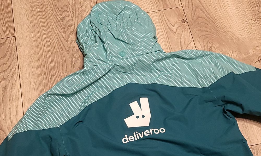 DELIVEROO Przeciwdeszczowa Kurtka Rowerowa roz. M - NOWA
