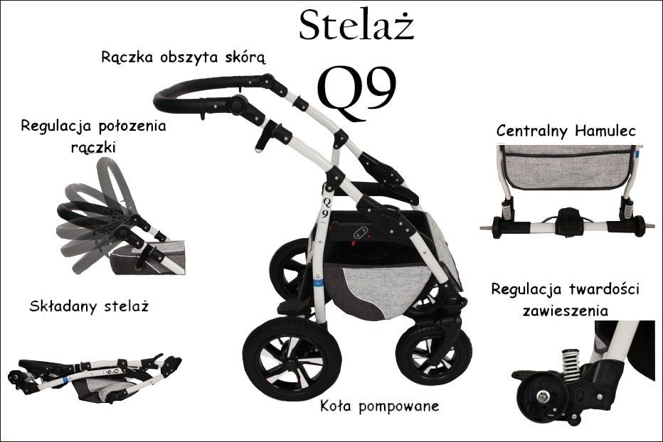 Nowy Wózek dziecięcy BABY MERC Q9 2w1 Baby Merc Promocja kolor Q50