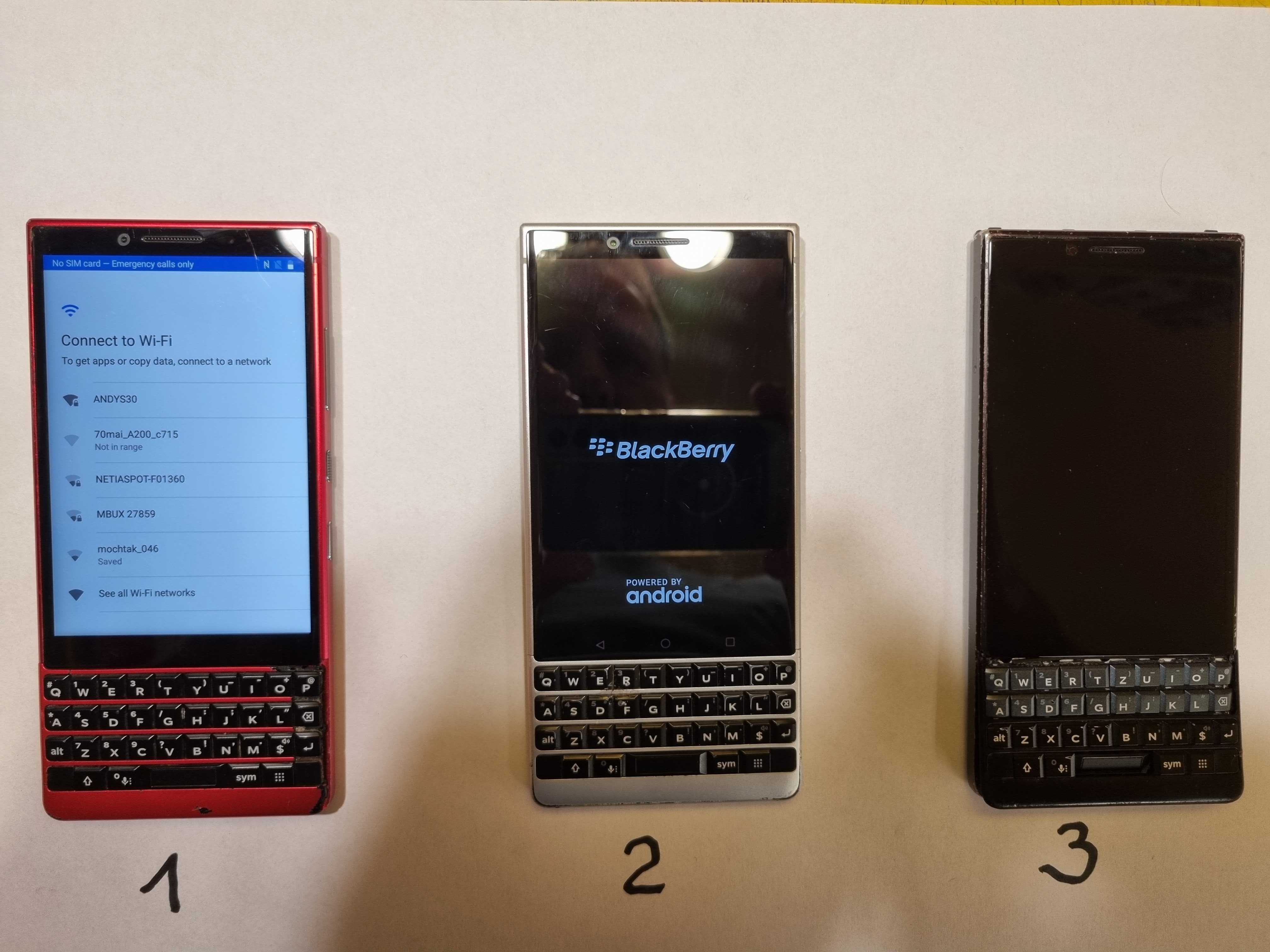 Blackberry KEY2 na części, wyświetlacze LCD