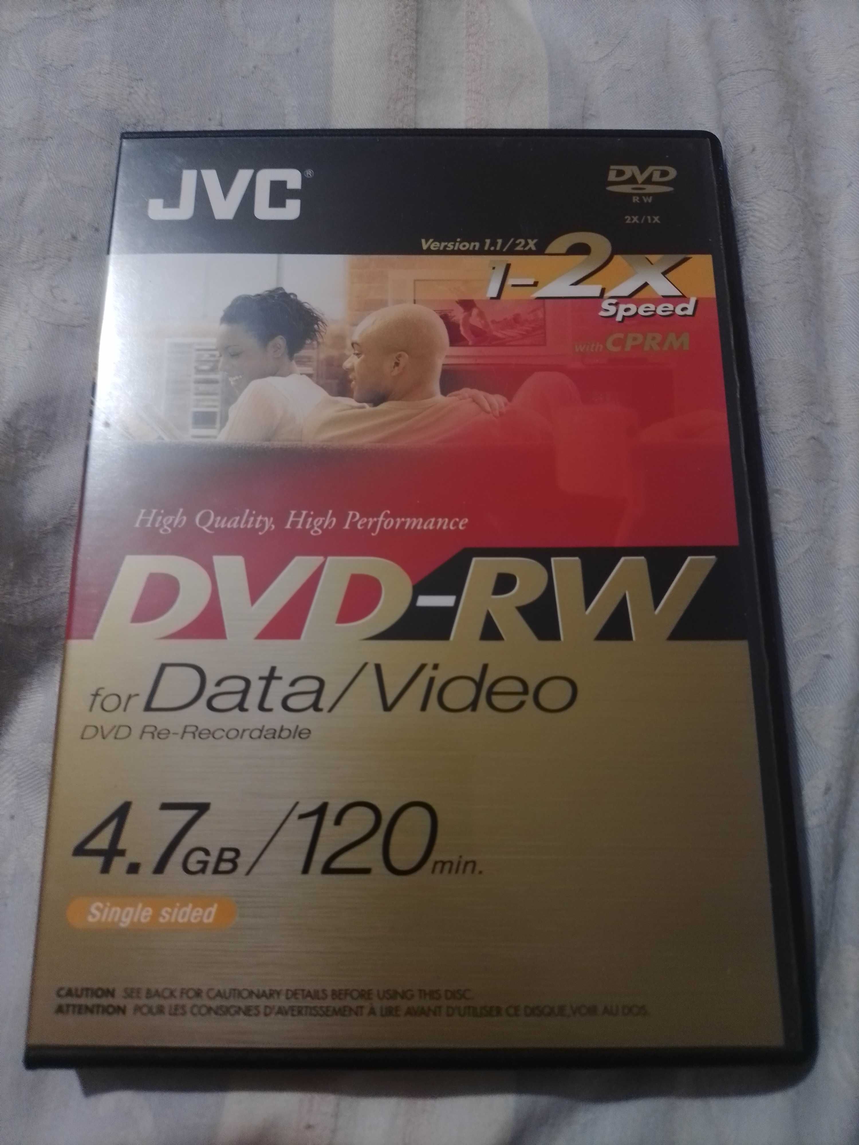 Диск JVC DVD-RW 120min 4.7GB Version 1.1/2X 1-2X Speed with CPRM