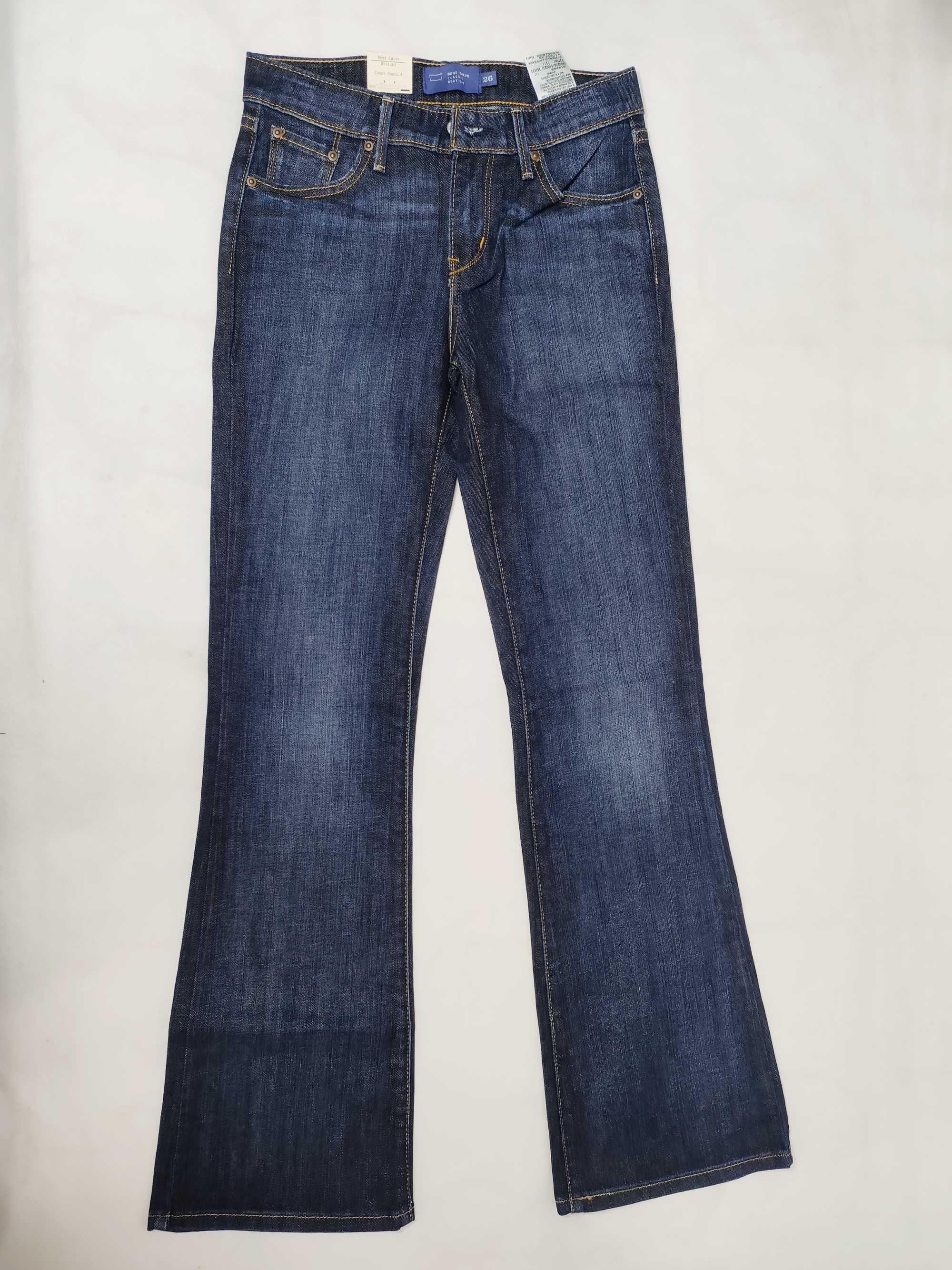 Spodnie damskie LEVI'S JEANS dzwony dżinsowe W26 L32 XS SPL009d