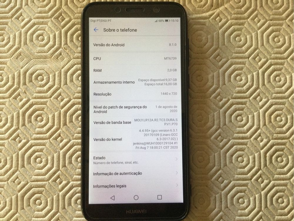 Smartphone Huawey Y5 2018